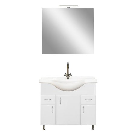 Bianca Prime 85 komplett fürdőszoba bútor magasfényű fehér